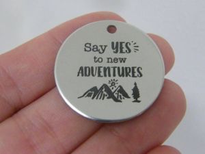 1 Say yes to new adventures stainless steel pendant JS1-31