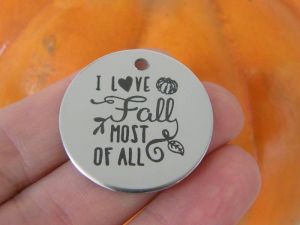 1 I love fall most of all stainless steel pendant JS1-11