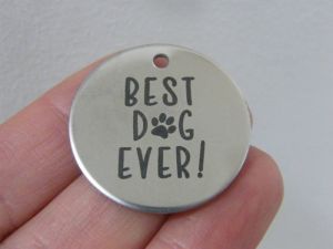 1 Best dog ever stainless steel pendant JS1-16