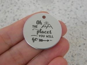 1 Oh the places you will go stainless steel pendant JS1-48