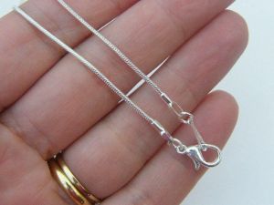BULK 12 Snake chain necklace 51cm or 20 1/8&quot; silver plated FS424