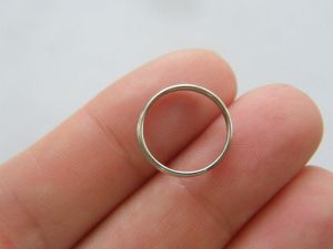 50 Split rings 14mm silver tone FS470