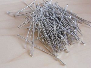 BULK 400 Head pins 40mm silver tone FS65 - SALE 50% OFF