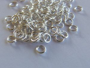 200 Jump rings 4mm silver plated