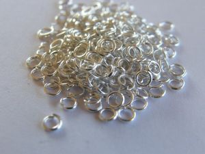 200 Jump rings 3mm silver plated
