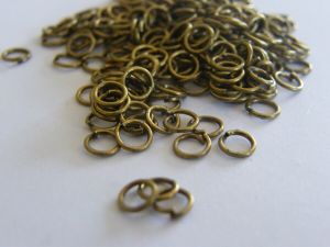 200 Jump rings 5mm antique bronze tone