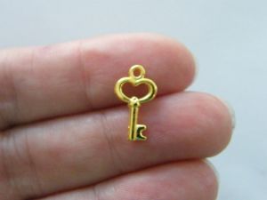 14 key charms gold tone K55