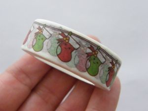 1 Roll Christmas stocking washi tape ST - SALE 50% OFF