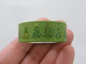 1 Christmas tree green washi tape ST1