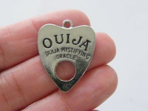 4 Ouija board pendants antique silver tone HC1256