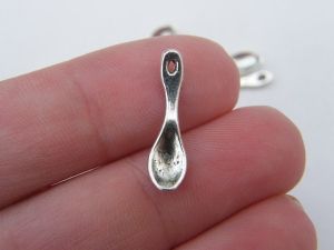 12 Spoon charms tibetan silver P574