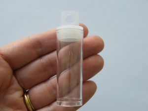 6 Plastic clear bottles - can be used as pendants 014