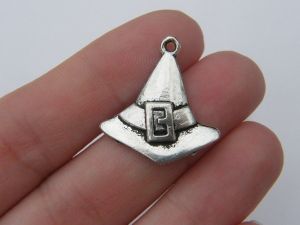 6 Witch hat charms tibetan silver HC104