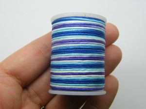 7 Meter mixed colours polyester braided cord string nylon string 0.7mm thick  FS1  - SALE 50% OFF
