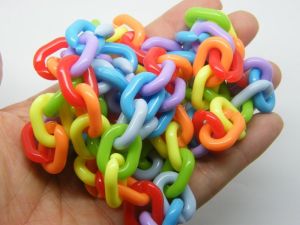 1 Meter mixed colour acrylic quick link chain FS
