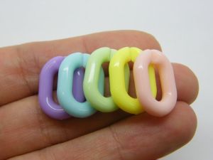 42  Quick link Easter colours connectors acrylic AB - SALE 50% OFF