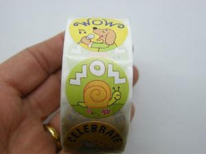 1 Roll 500 children&#39;s reward stickers 15mm B01