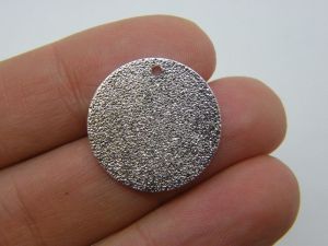 30 Stamping tags 20mm hammered texture FS82 - SALE 50% OFF