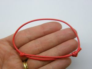 BULK 50  Waxed cord knot red bracelet 08