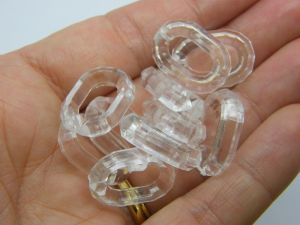 50 Quick link faceted clear acrylic BB677 - SALE 50% OFF