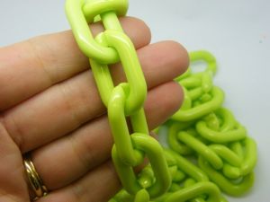 1 Meter green acrylic quick link chain FS