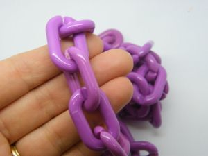 1 Meter fandango purple acrylic quick link chain FS
