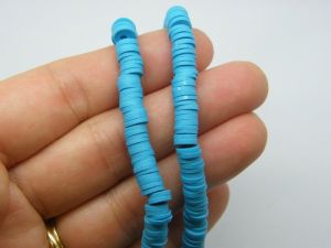 310 Sky blue beads 6mm polymer clay B275 - SALE 50% OFF
