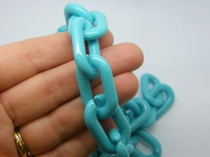 1 Meter blue acrylic quick link chain FS