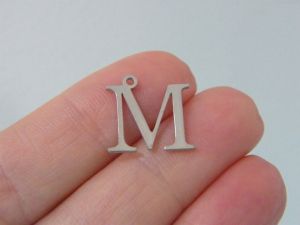 2 M Greek alphabet charms stainless steel M73
