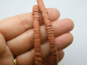 310 Terracotta brown beads 6mm polymer clay B275  - SALE 50% OFF