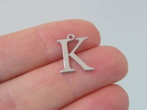 2 K Greek alphabet charms stainless steel M54