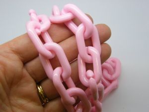 1 Meter pink acrylic quick link chain FS