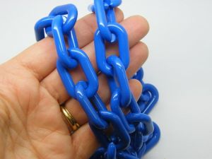 1 Meter royal blue acrylic quick link chain FS