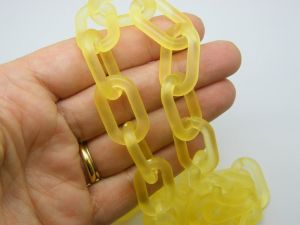 1 Meter imitation jelly yellow acrylic quick link chain FS