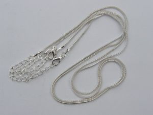 2 Necklace chains 46cm 18&quot; silver plated with extension FS118