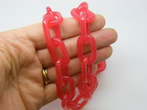 1 Meter imitation jelly red acrylic quick link chain FS