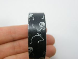 1 Skeleton washi tape black and white ST