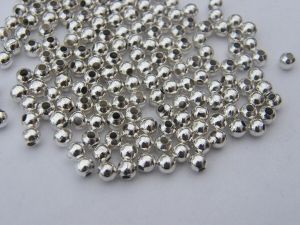 SUPER BULK 5000 Spacer beads 4mm silver plated