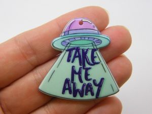 2 UFO take me away pendants acrylic P618