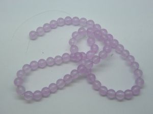 62 Natural dyed  jade beads  plum purple 6mm beads B137
