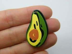 8 Avocado vegetable pendants green yellow black acrylic FD768
