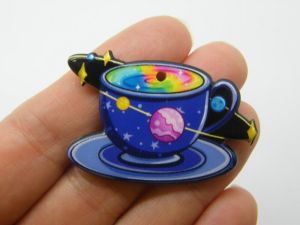 2 Teacup planets pendants acrylic FD38