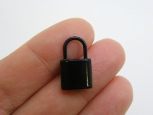 6 Lock charms black tone K35