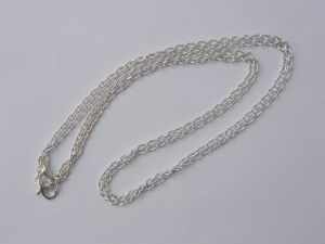 2 Necklace chains 46cm 18&quot; silver plated