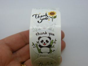 1 Roll Thank you words picture 500 stickers  A02