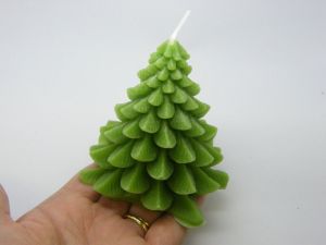 1 Christmas tree pine tree green candle