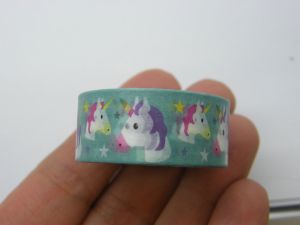 1 Roll unicorn washi tape blue ST