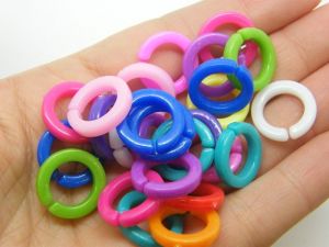 50 Quick linking ring random mixed plastic BB526 - SALE 50% OFF