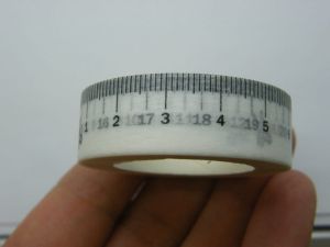 1 Roll tape measure tape  washi tape black white decorative tape ST