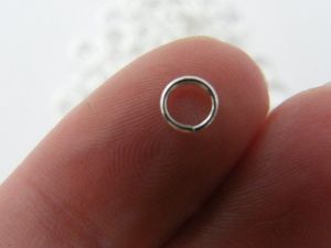 BULK 1000 Split rings 5mm silver plated
